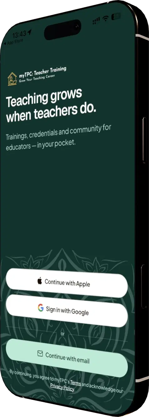 myTPC app on iPhone — sign-in screen